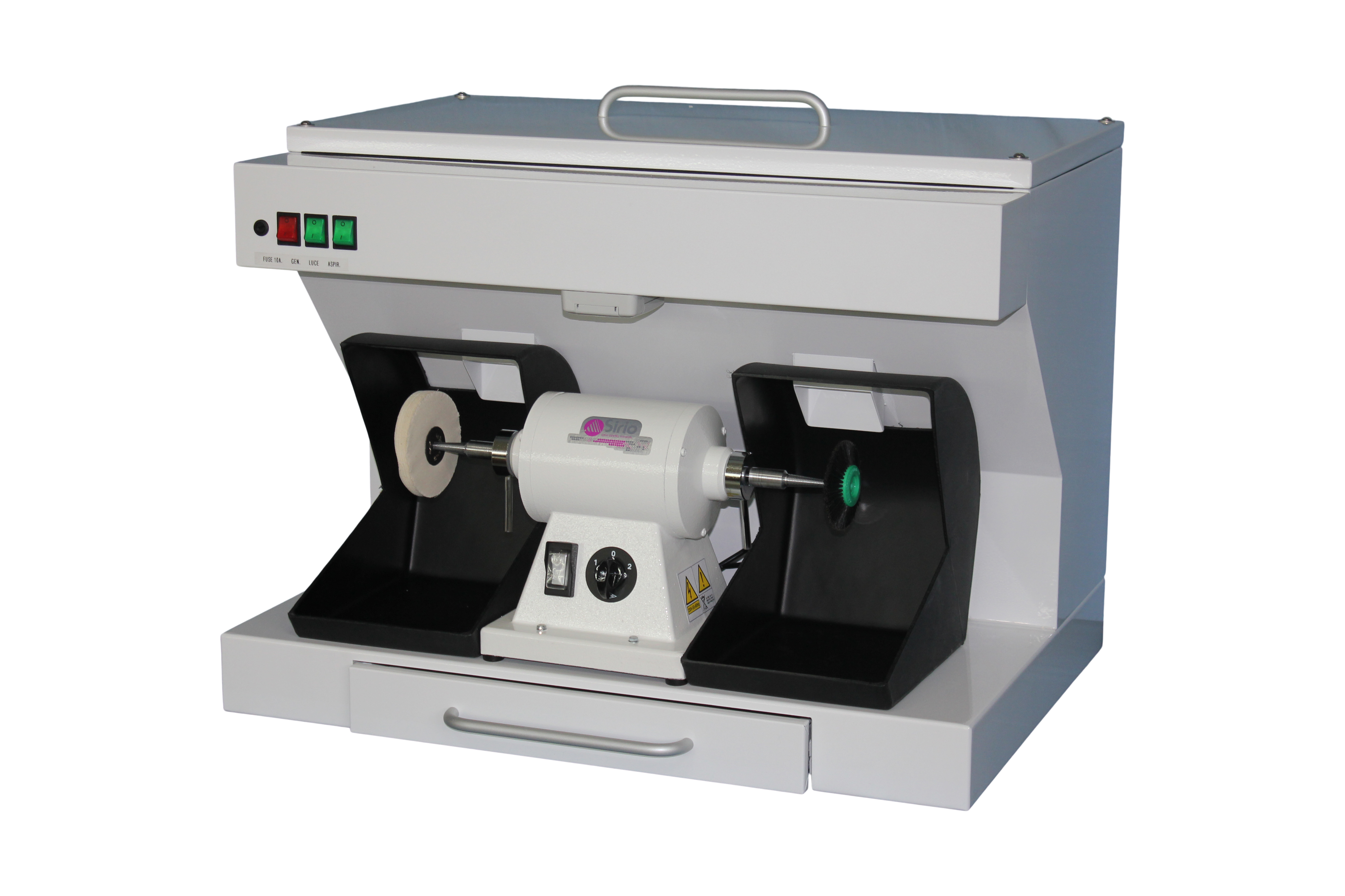 Polierbox mit Absaugung und Poliermotor - Sirio Dental